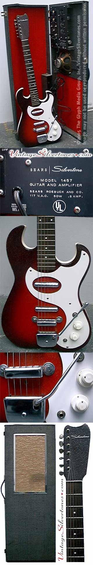 Danelectro -1457 - Silvertone - amp in case details