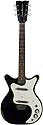 Danelectro Hand Vibrato 4021, semi-hollow body, electric guitar with 2 pickups in black circa 1964