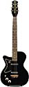 Danelectro 56-U2, semi-hollow body, electric guitar with 2 pickups, black reissued circa 2000