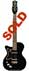 Danelectro 56-U2, semi-hollow body, electric guitar with 2 pickups, black reissued circa 2000