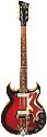 EKO Florentine electric guitar 2 pick ups made in Italy circa1967 red burst double cutaway