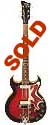 EKO Florentine electric guitar 2 pick ups made in Italy circa1967 red burst double cutaway