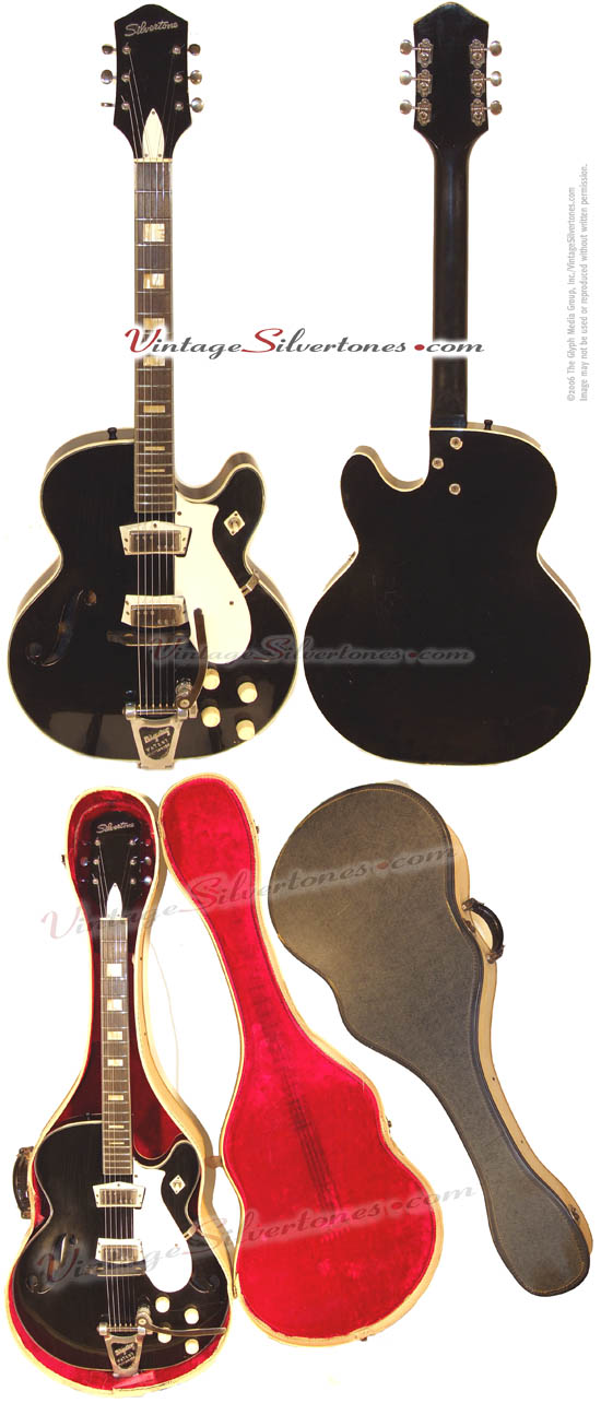Silvertone 1446L - Harmony Semi-Hollow Body, 2 mini P90 Gibson pickups made in Chicago IL 1965