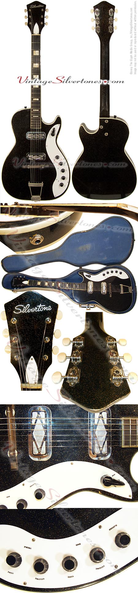 Silvertone Jupiter-Harmony Stratotone-1423L 2pickup electric