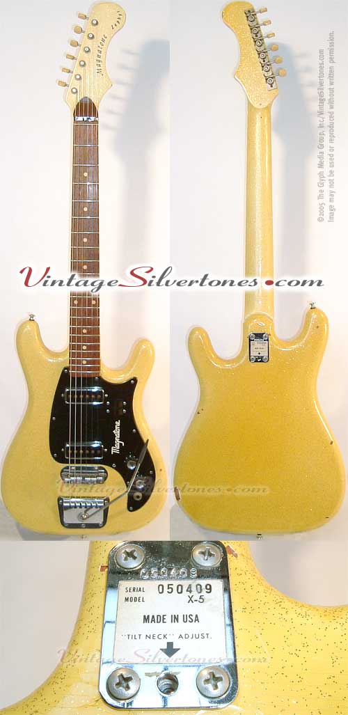 Magnatone Zephyr - X-5 - 2 pickup solid body electric guitar