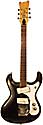 Mosrite - 1988-V88 solidbody electric guitar black sparkle finish NOS Moseley tremolo