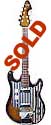 Silvertone-Teisco model #WG-2L, solid body, electric guitar with 2 pickups-brown burst