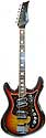 Silvertone-Teisco 1445L Mosrite solid body 3 pickup electric guitar