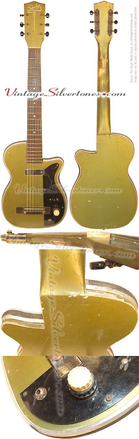 Silvertone-Harmony - model H42-Newport Metallic Green solid body electric guitar