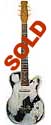 Silvertone-Danelectro U1/1317 - single pickup white/copper electric guitar