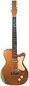 Silvertone made by Danelectro U2, two pickup, electric guitar, semi-hollow body, copper, masonite body, lipstick pickup, made in 1959, serial number 559