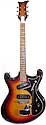 Teisco - Mosrite-style solid body electric guitar - 2pickups sunburst