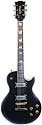 Univox Custom - Les Paul style 2 pickup solid body electric guitar in black