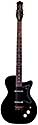 Danelectro UB2 baritone, U2, made in Neptune, NJ, 1956, gleaming black lacquer finish, 2 pickups.