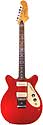 MicroFrets Calibra 2 pickup cherry/transred semihollow body electric guitar with original case