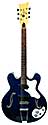 Mosrite celebrity 3, blue, 2pu, double cutaway, hollow body, Mosrite tailpiece, 1968, California