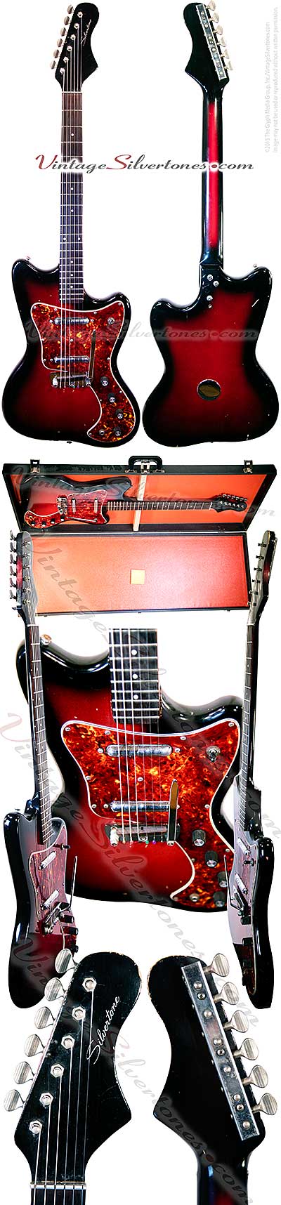 Silvertone - Danelectro-made - 1452 solid body electric guitar, tortoise shell pickguard, circa 1965