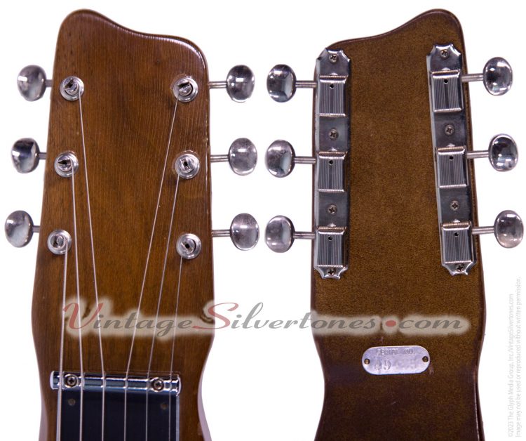 Magnatone G65-6W lap steel guitar - headstock