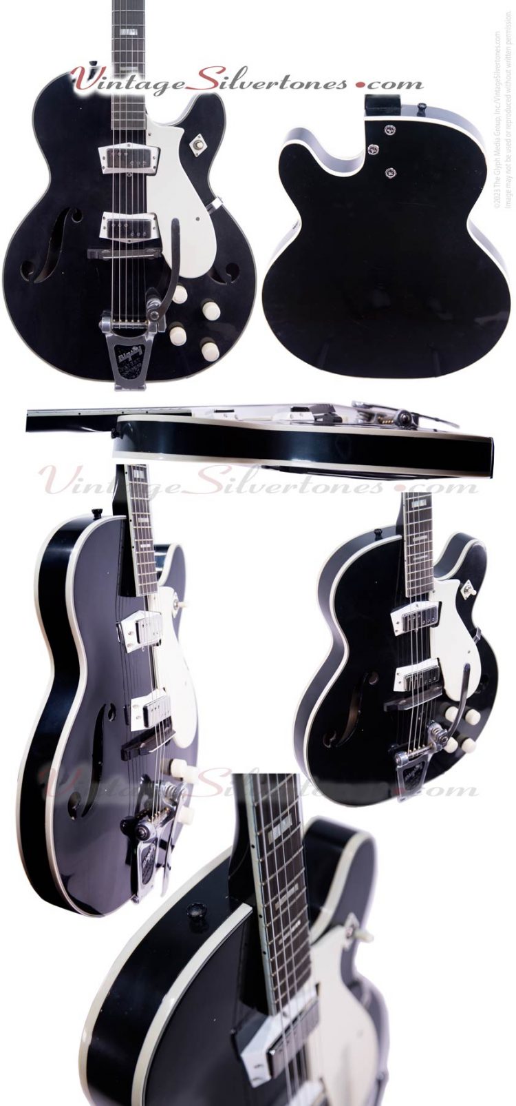 Silvertone 1446 electric guitar body details