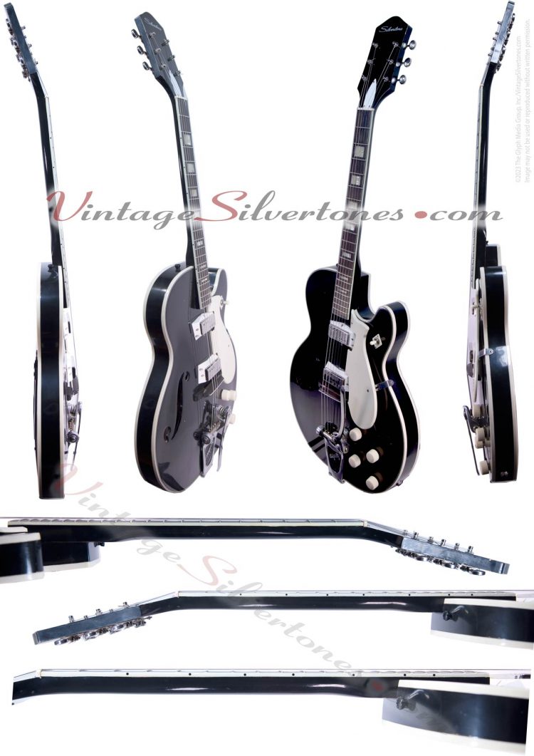 Silvertone 1446 electric guitar side details