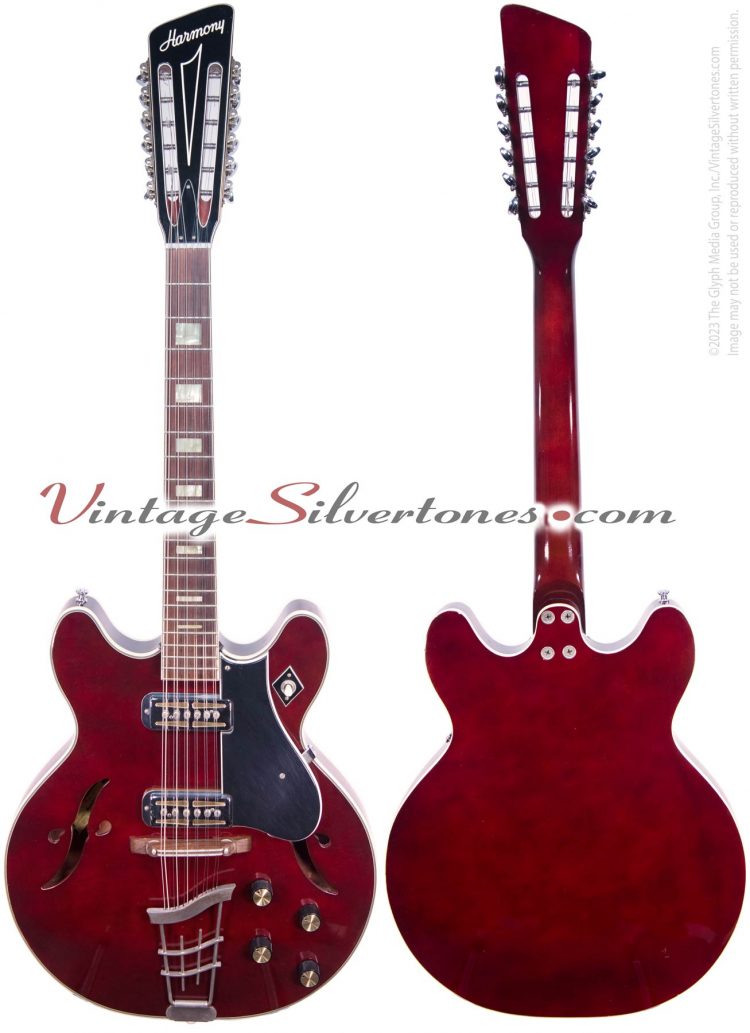 Harmony H79 12 string electric guitar - front-back