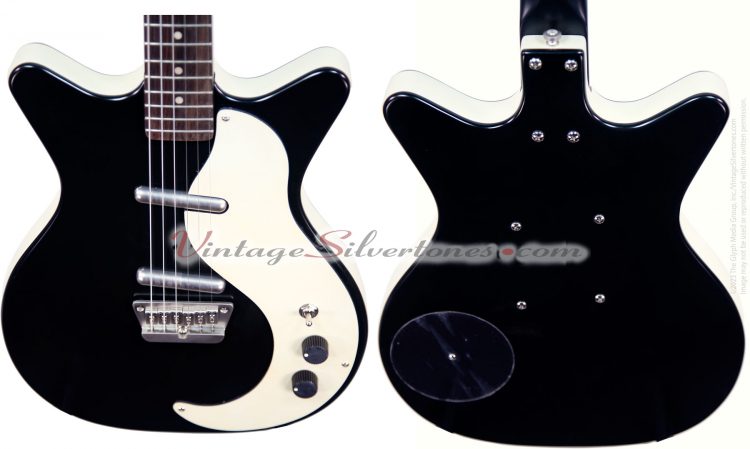 Danelectro DC59 Limited Edition, electric guitar, two pickups, retro finish black made in China circa 2010 reissue-body