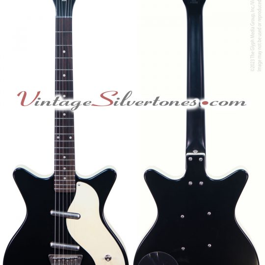 Danelectro DC59 Limited Edition, electric guitar, two pickups, retro finish black made in China circa 2010 reissue-front-back