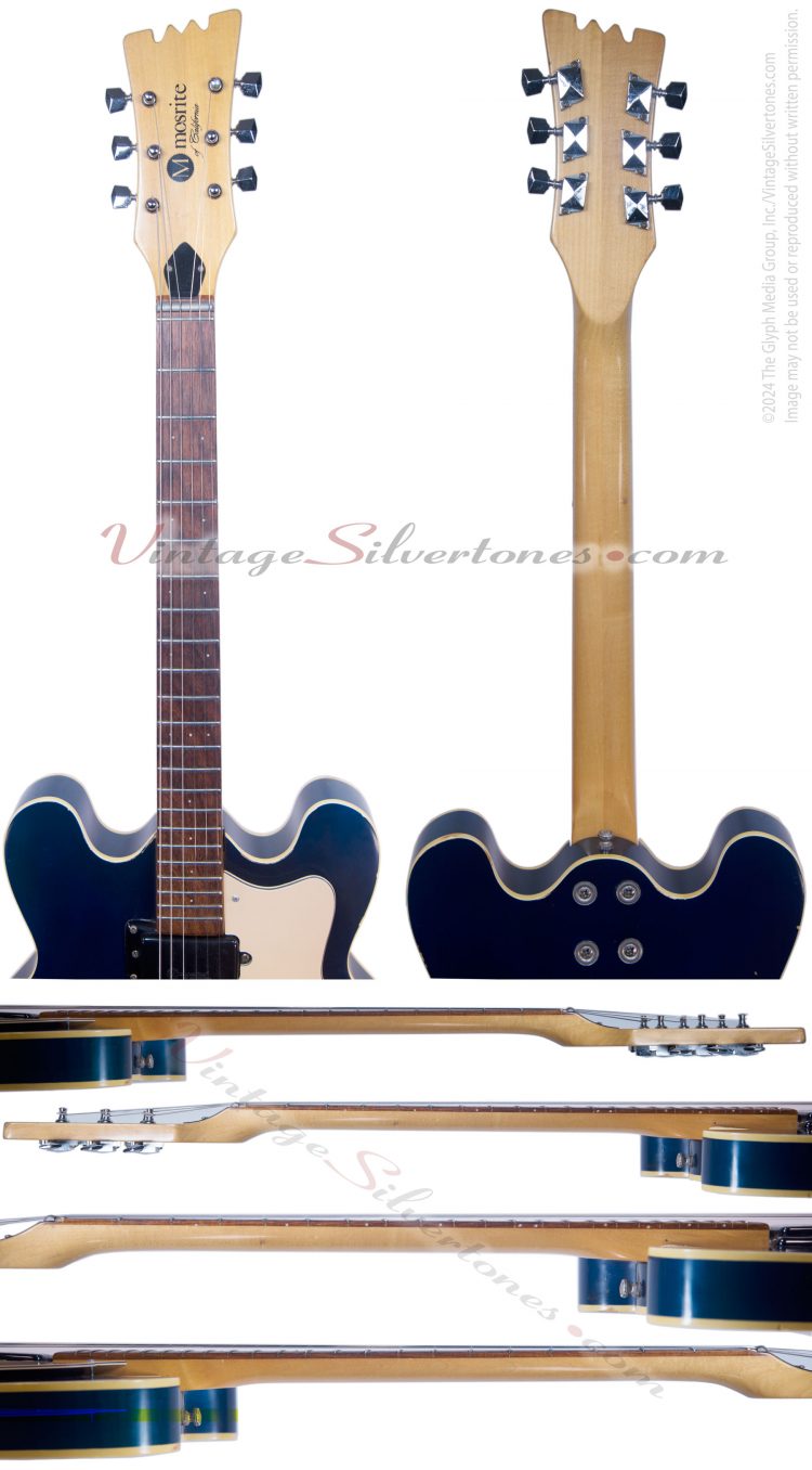 Mosrite Celebrity 3 - 2 pickups, blue circa 1968-neck