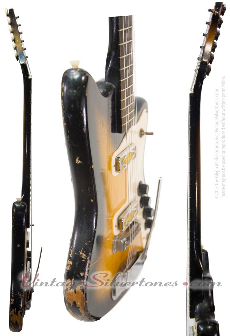 Silvertone 1479 guitar - body and neck details