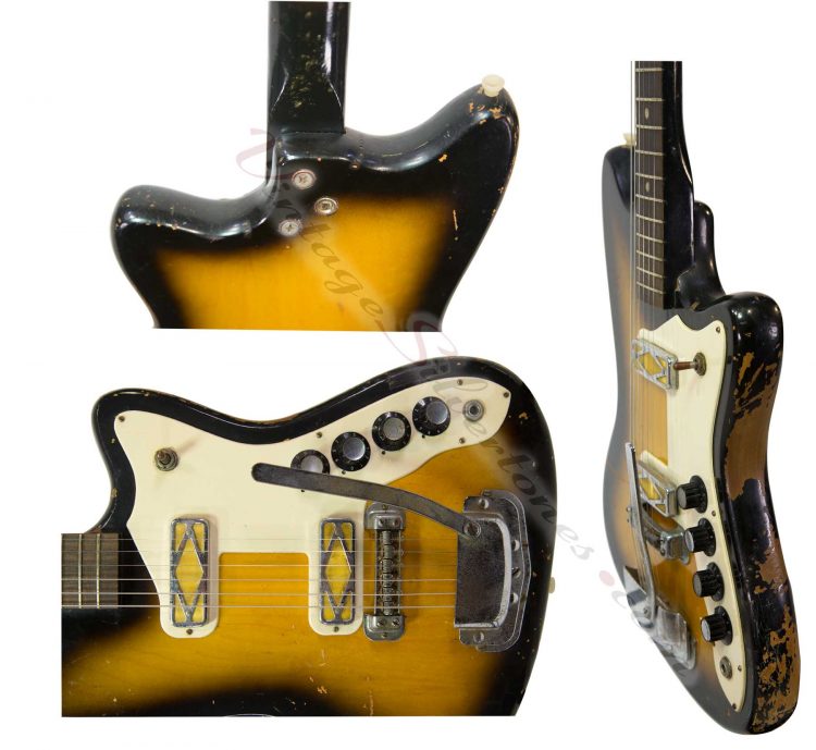 Silvertone 1479 guitar - body details
