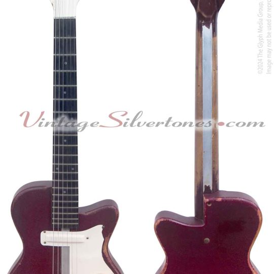 Silvertone 1375/U1 electric guitar one pickup, red tolex, made in Neptune in 1954 by Danelectro - front-back